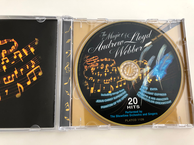 The Magic of Andrew Lloyd Webber - 20 HITS Performed by The Showtime Orchestra and Singers / including songs from: Jesus Christ Superstar, Phantom of the Opera, Cats, Evita / Audio CD / PLATCD 1126 (5014293112628)