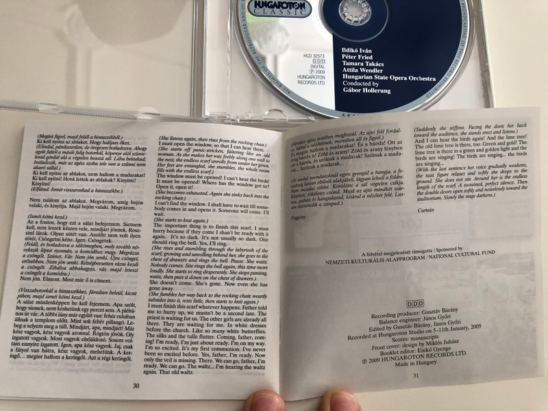 Iván Madarász - The Last Waltz - Az utolsó keringő / Opera in one act / Ildikó Iván, Tamara Takács / Hungarian State Opera Orchestra / Conducted by Gábor Hollerung / Hungaroton Classic Audio CD 2009 / HCD 32573 (5991813257321)