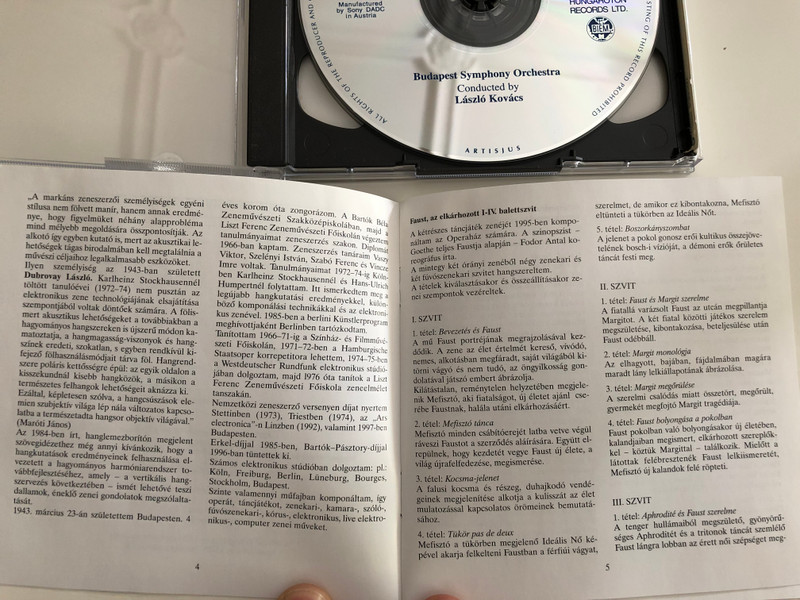 Dubrovay - Faust, the damned / Four ballet suites / Violin Concerto, Piano Concerto No. 2 / 2CD / Hungaroton Classic Audio CD 1995 / HCD 31831-32 (5991813183125)