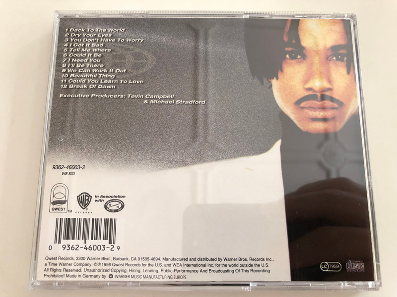 Tevin Campbell - Back to the World / I got it Bad, Tell me Where, We can work it out / Audio CD 1996 / WE 833 (093624600329)