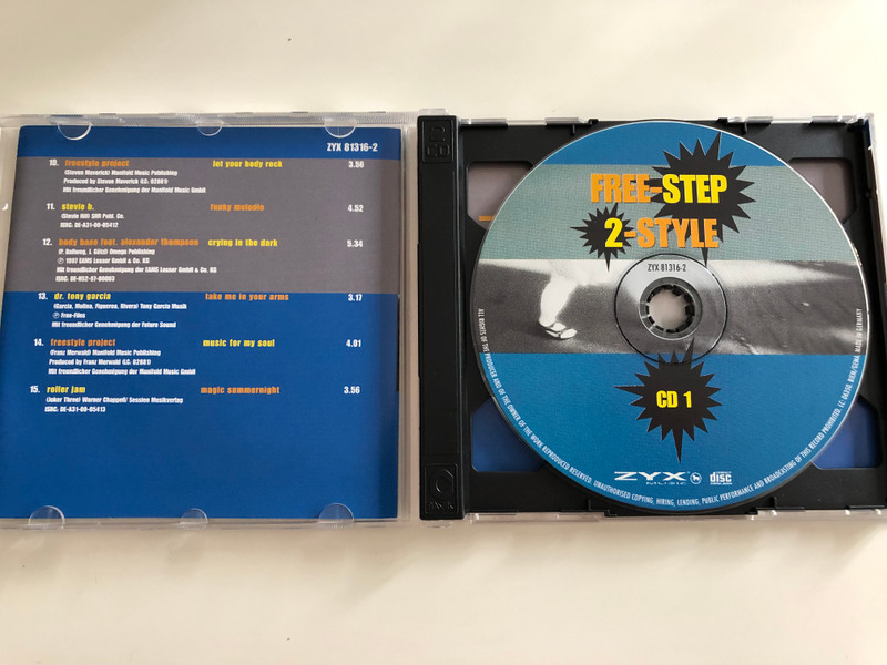 Free-Step 2-Style / THE HITMIX / Including Mega Mix by R. Estefan & T.J. Esposito / Artful Dodger, Alex Boye, Johnny O, Stevie B, Gina Dee / 2x Audio CD SET / ZYX 81316-2 (090204991334)
