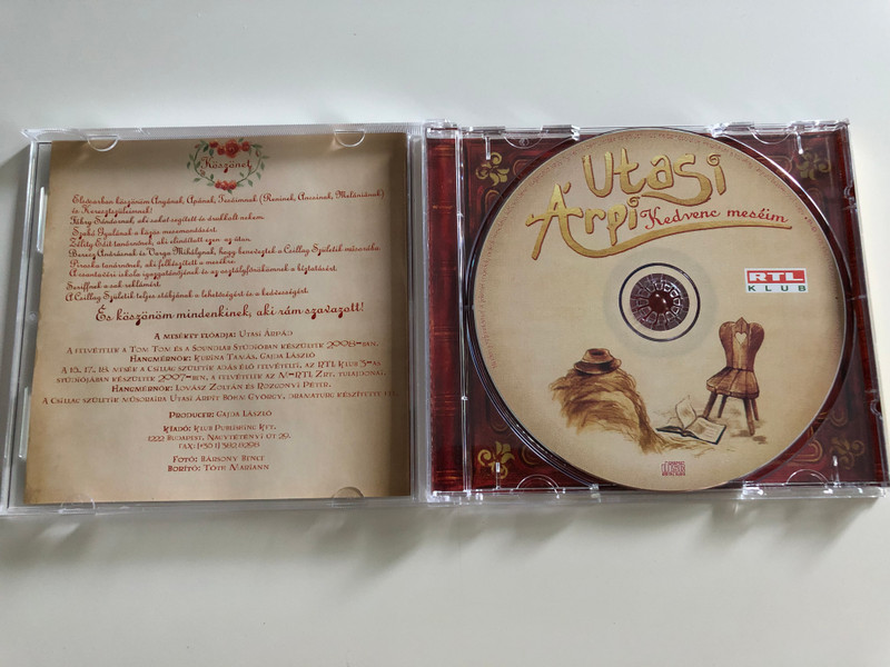 Csillag Születik - Utasi Árpi - Kedvenc meséim / Hungarian folk tales interpreted by Árpád Utasi / Audio CD 2008 / RTL Klub CD 613-2 (5999545586139)