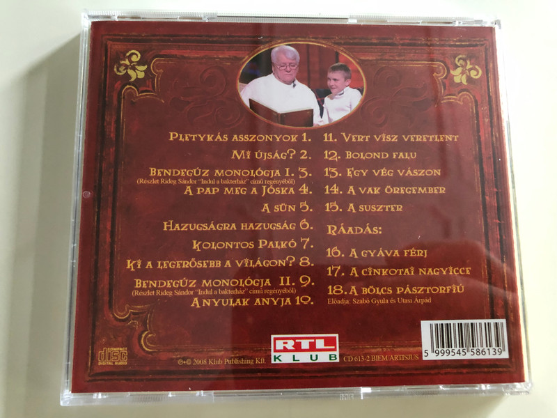 Csillag Születik - Utasi Árpi - Kedvenc meséim / Hungarian folk tales interpreted by Árpád Utasi / Audio CD 2008 / RTL Klub CD 613-2 (5999545586139)