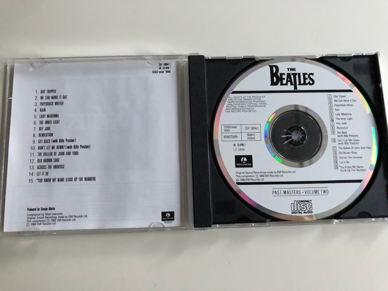 The Beatles - Past Masters - Volume Two / Audio CD 1988 / Emi records / CDP 7900442 / PM 518 (077779004423)