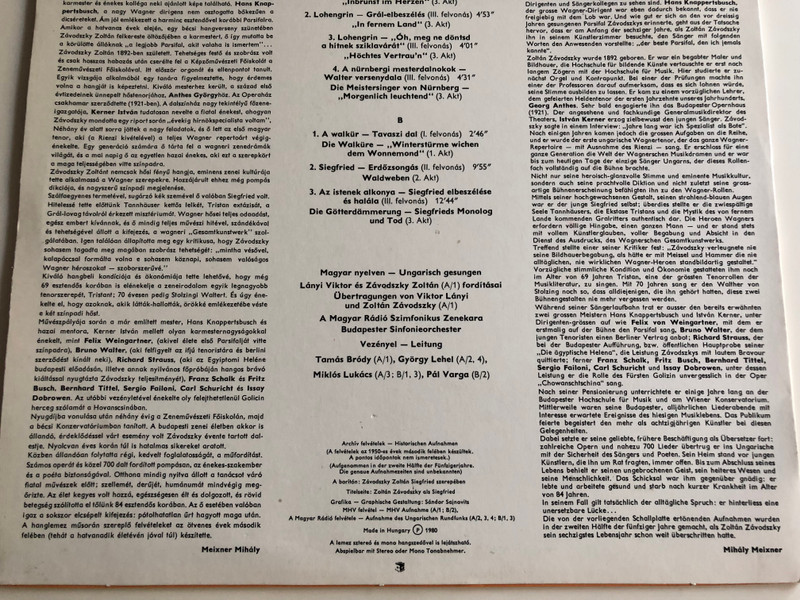Nagy Magyar Előadóművészek (Great Hungarian Performers) / Tenor: Závodszky Zoltán ‎/ HUNGAROTON LP STEREO / SLPX 12195