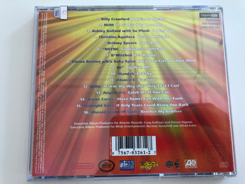 Pokémon - The First Movie / Music from and Inspired by the Motion Picture / Audio CD 1999 / With Exclusive film footage (075678326127)