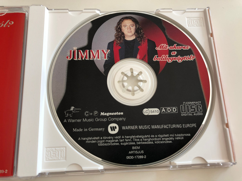 Jimmy - Mit akarsz a boldogságtól? / Engedj el, Bukott Diák, Ha tiéd lesz, Jobb volt úgy / Magneoton Audio CD 1996 (706301728925)