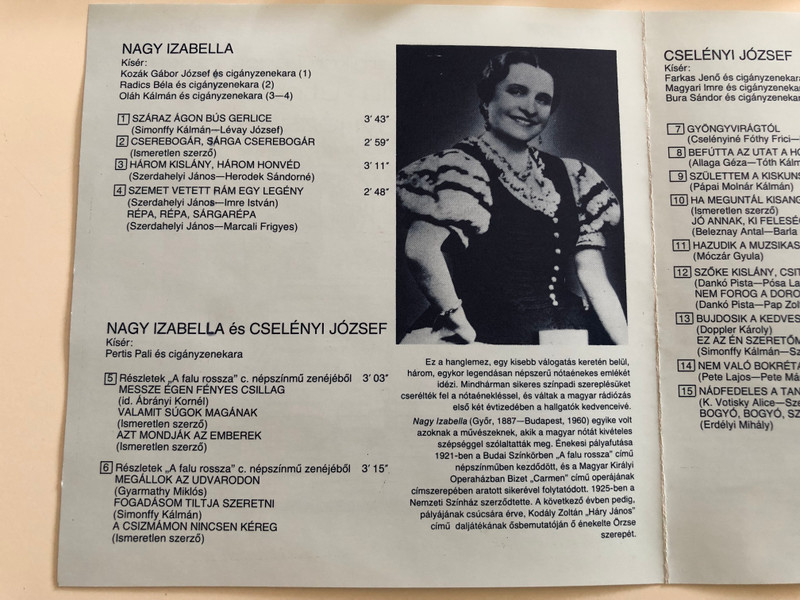  Azt hallottam valamikor réges régen / Nagy Izabella, Utry Anna, Cselényi József régi híres énekes nótafelvételeiből / Old time hungarian folk songs / Qualiton Audio CD 1990 / HCD 10256 (HCD 10256)