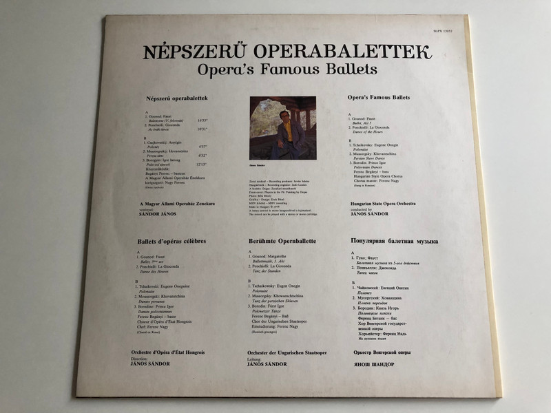 Nepszeru Operabalettek / Opera's Famous Ballets / Conducted: Janos Sandor, Hungarian State Opera Orchestra / HUNGAROTON LP STEREO / SLPX 12032
