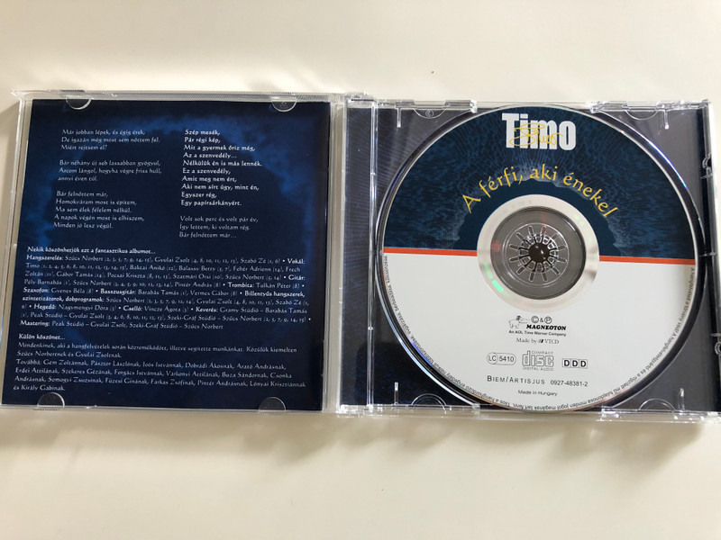 Timo - A férfi, aki énekel / Magneoton Audio CD 2002 / 0927-48381-2 (809274838124)