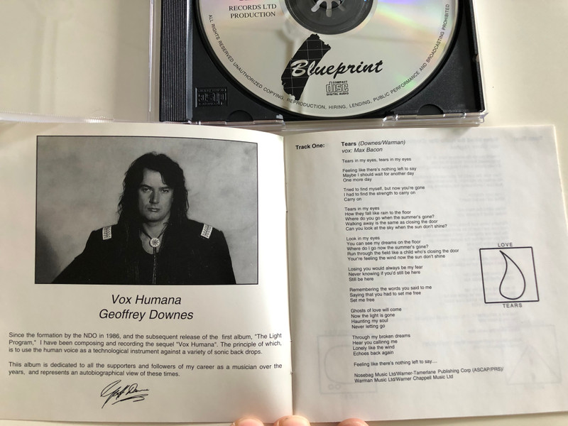 Geoffrey Downes - Vox Humana / The New Dance Orchestra / Audio CD 1995 / Czar Records BP214CD (5020522389525)