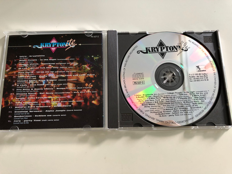 Kryptonite / Night people, White knight, Shauna Davis, Natural Born Groovers, Quakerman / Audio CD 1995 / PA 657-2 (5410504065729)