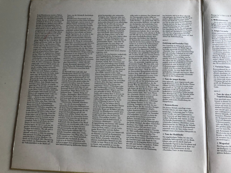 Aram Khatchaturian - Gayaneh Ballet / Conducted: Loris Tjeknavorian, National Philharmonic Orchestra / RCA RED SEAL 2X LP / RL 25035