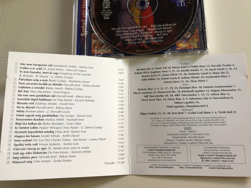 Szabad egy táncra? 1 / Áprilisi tréfa volt... , Ma este nem gondoltam rád, Még néhány perc, Bel Ami / LCD 1040 / Audio CD 2005 (5997822710406)