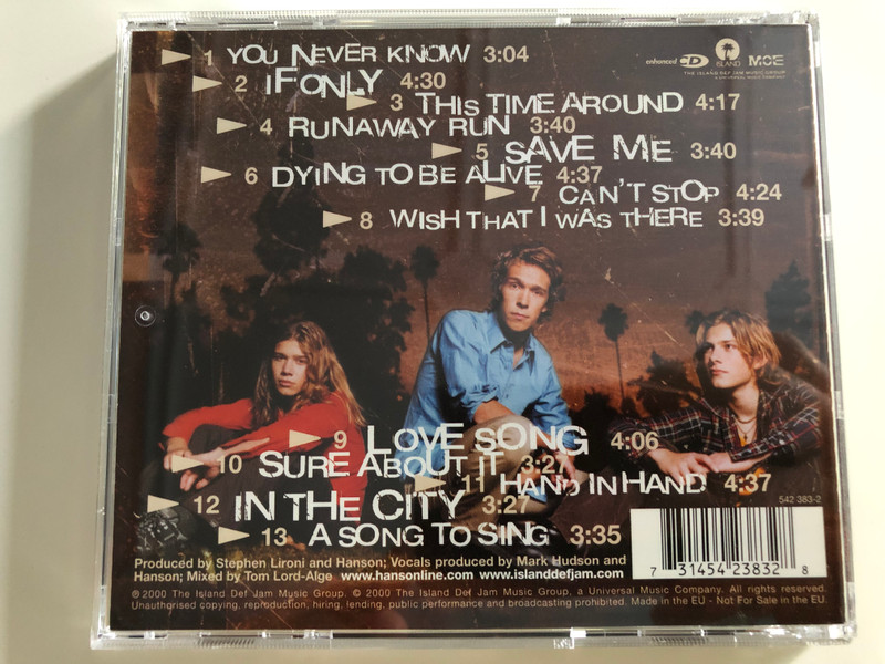 Hanson - This time around / You never know, Runaway run, Save me / Audio CD 2000 / 542 383-2 (731454238328)