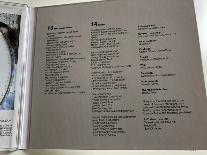 Eleven Hold - 4 / Mi az ami, lécci, róluk, amíg vágyaink, most vagyok-e ébren / Audio CD 2011 / MusiCDome (5998175163109)