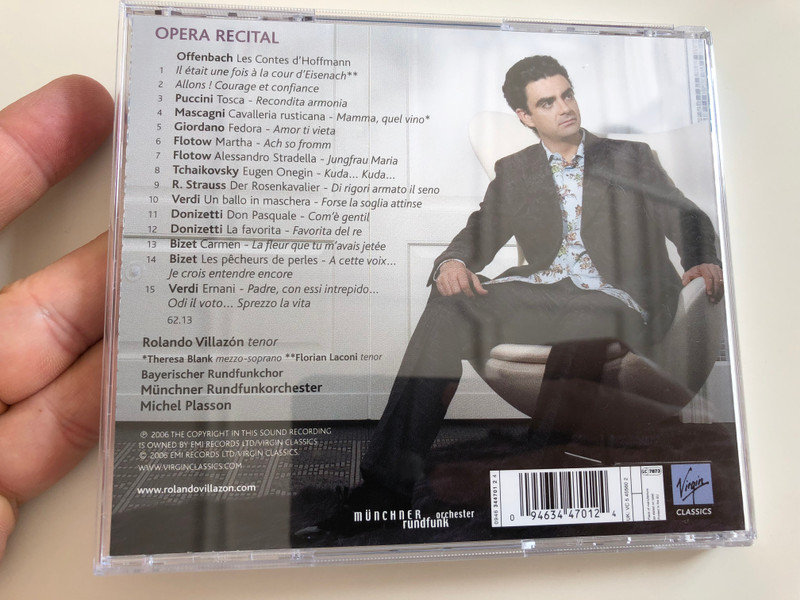 Rolando Villazon - Opera Recital / Münchner Rundfunkorchester / Conducted by Michel Plasson / Virgin Classics Audio CD 2006 (094634470124)