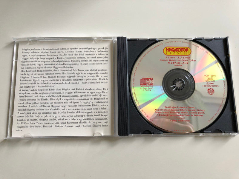  My Fair Lady - Excerpts / Básti Lajos, Lehoczky Zsuzsa / Angyal Sándor, Rátonyi Róbert, Korondy Györg / Conducted by Gyulai Gaál Ferenc / Hungaroton Classic Audio CD 2001 / HCD 16556 / (5991811655624)
