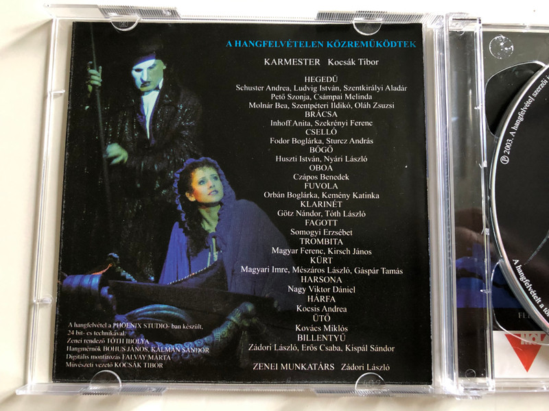 Az operaház fantomja - Madách Színház / Andrew Lloyd Webber - The Phantom of the Opera / Charles Hart / Directed by Szirtes Tamás / 2x Audio CD 2003 (OperahazFantomja2CD)