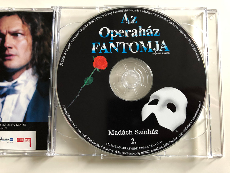 Az operaház fantomja - Madách Színház / Andrew Lloyd Webber - The Phantom of the Opera / Charles Hart / Directed by Szirtes Tamás / 2x Audio CD 2003 (OperahazFantomja2CD)
