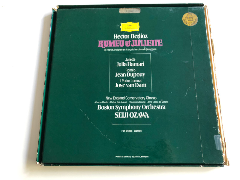 Berlioz - Roméo Et Juliette / Julia Hamari, José van Dam, Jean Dupouy / Conducted: Seiji Ozawa / Boston Symphony Orchestra ‎/ Deutsche Grammophon ‎2X LP / 2707 089