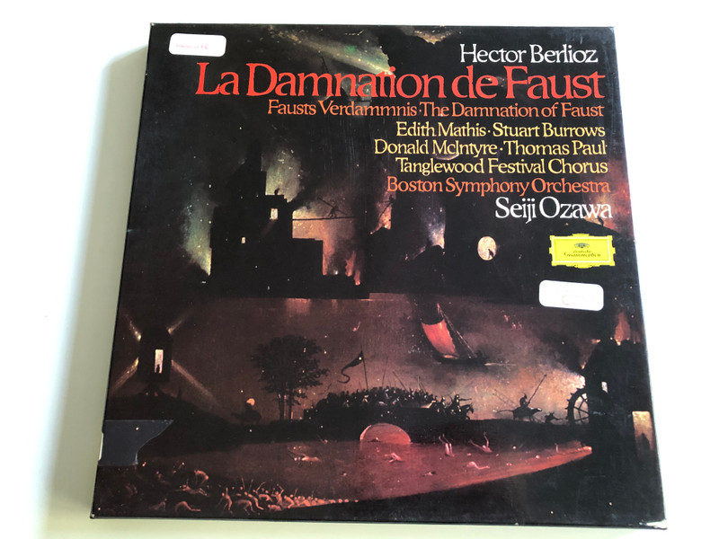 Hector Berlioz – La Damnation De Faust / Edith Mathis, Stuart Burrows, Donald McIntyre, Tanglewood Festival Chorus / Conducted: Seiji Ozawa / Boston Symphony Orchestra / Deutsche Grammophon ‎3X LP / 2709 048