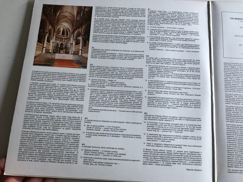 Memory Of Thomas Becket / Schola Hungarica ‎/ Laszlo Dobszay, Janka Szendrei / HUNGAROTON LP STEREO / SLPD 12458