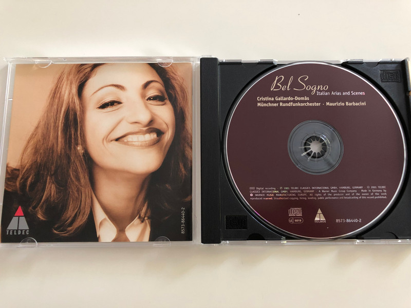 Cristina Gallardo- Domas / Bel Sogno - Italian Arias and Scenes / Münchner Rundfunkorchester / Conducted by Maurizio Barbacini / Audio CD 2001 / Teldec (685738644025)