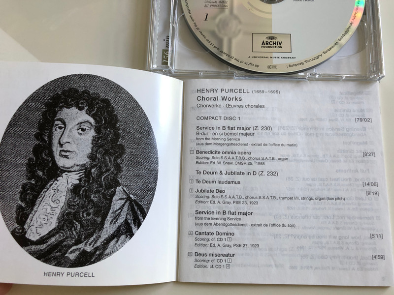 Purcell - Choral Works / Choir of Christ Church Cathedral, Oxford / The English Concert / Conducted by Simon Preston / 2x Audio CD 1981 / Polydor 459 487-2 (028945948720)