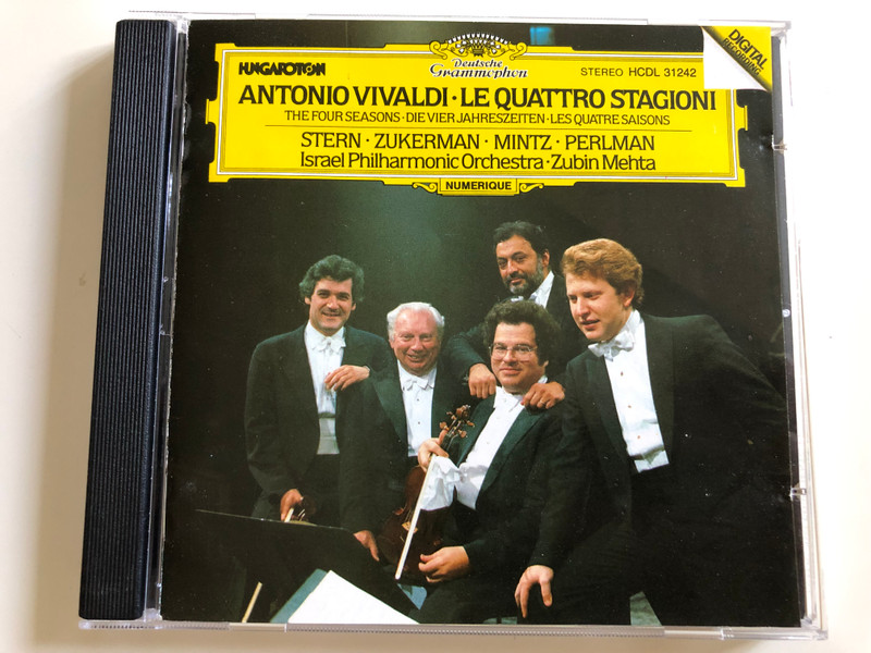 Antonio Vivaldi - Le Quattro Stagioni / The Four Seasons / Stern, Zukerman, Mintz, Perlman / Israel Philharmonic Orchestra / Conducted by Zubin Mehta / Hungaroton Audio CD 1983 / HCDL 31242