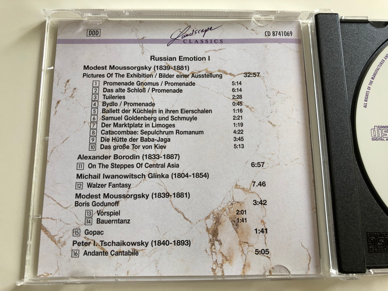 Russian Emotion I - Landscape Classics / Moussorgsky, Borodin, Glinka, Tschaikovsky / Audio CD / CD 8741069 (4002587410698)