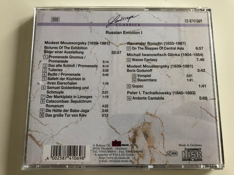 Russian Emotion I - Landscape Classics / Moussorgsky, Borodin, Glinka, Tschaikovsky / Audio CD / CD 8741069 (4002587410698)