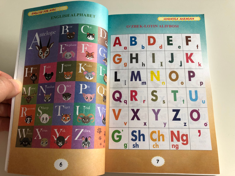 Bolajonlar uchun Ingliz tili by Shahnoza Akbarova / English for Kids - Allovance for preschoolers, parents and caregivers / Uzbek - Russian - English learning book / Paperback, Color pages / Ijod-press 2017 (9789943994553)