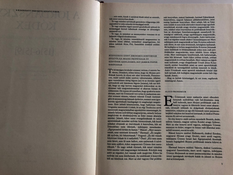 A Jordánszky-kódex 1516-1519 3 Book SET / Hungarian codex Reprint containing Bible translation from the beginning of the 16th century / Transcription of the codex, reading help and essay by Csaba Csapodi / Helikon kiadó (9632076044)