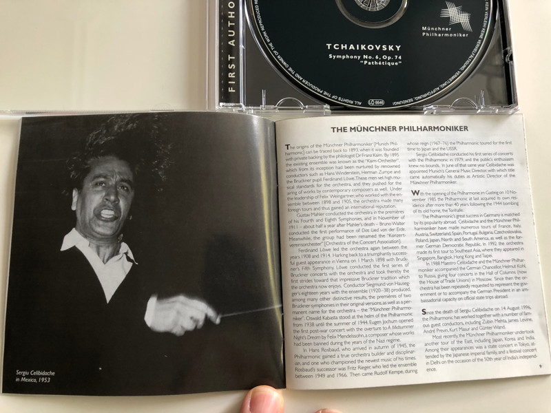 Celibidache - Münchner Philharmoniker / Tchaikovsky / EMI Classic / First Authorized Edition / Audio CD 1997 (724355652324)