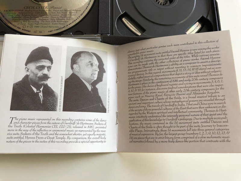 Reading of a Sacred Book / The Complete Piano Music of Georges I. Gurdjieff and Thomas De Hartmann Vol 2 / Cecil Lytle, Pianist / 2x Audio CD 1988 (013711402827)