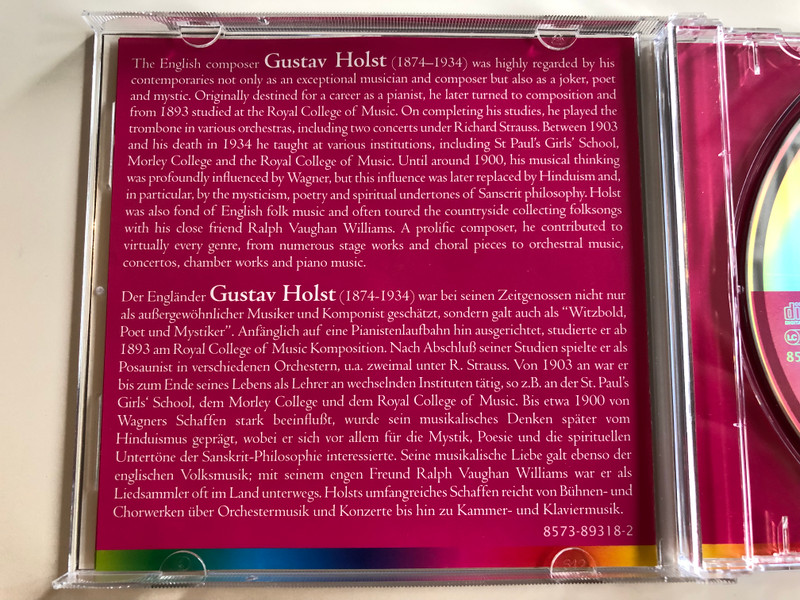 Holst - The Planets / New York Philharmonic / Conducted by Zubin Mehta / Basic Edition 36 / Audio CD 2001 (685738931828)