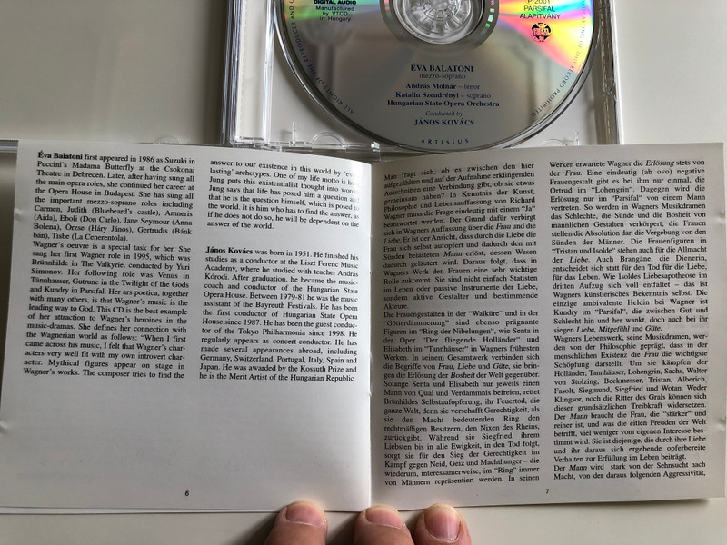 Éva Balatoni sings Wagner Heroines / Hungarian State Opera Orchestra / Conducted by János Kovács / Parsifal Alapítvány / BR 0229 / Audio CD 2001 / Parsifal Foundation (BR 0229)