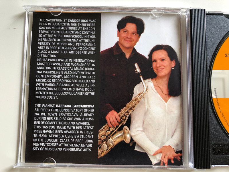 Classical Music for Saxophone and Piano From the XX Th. Century / Sandor Rigo saxophone, Barbara Lancaricova piano / Audio CD 2003 / Resonanz SP 97045 (SP97045)