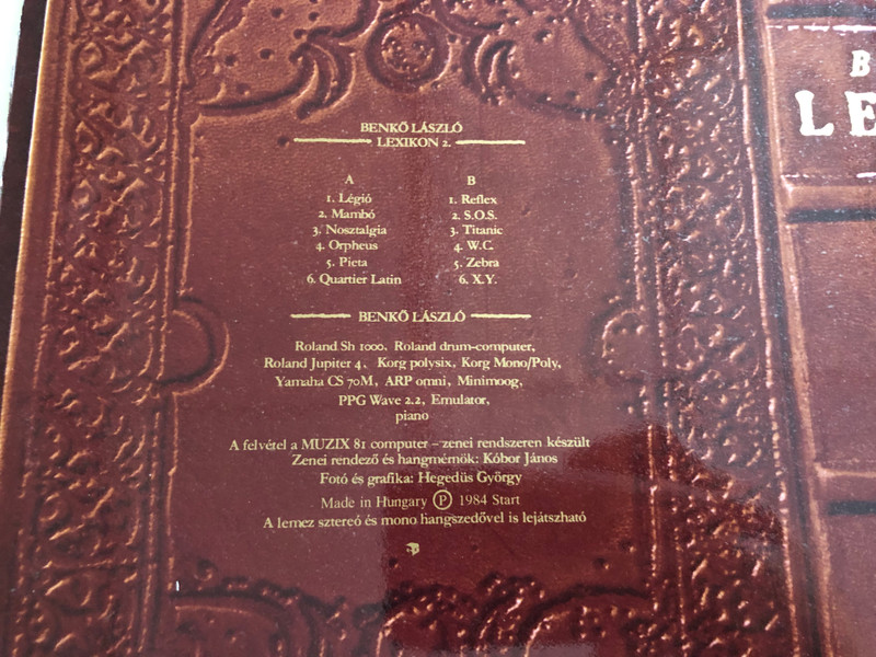Benkő ‎– Lexikon 2 / Made in Hungary / START LP STEREO / SLPM 17 830