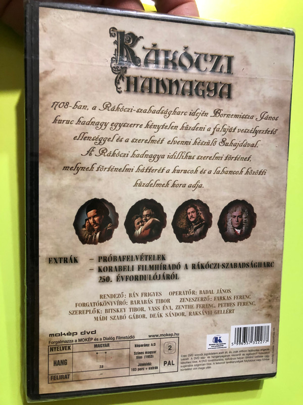Rákóczi Hadnagya DVD 1953 / Directed by Bán Frigyes / Starring: Bitskey Tibor, Vass Éva, Gyárfás Endre, Zenthe Ferenc, Pethes Ferenc / Hungarian Histroical Drama (5996357312277)