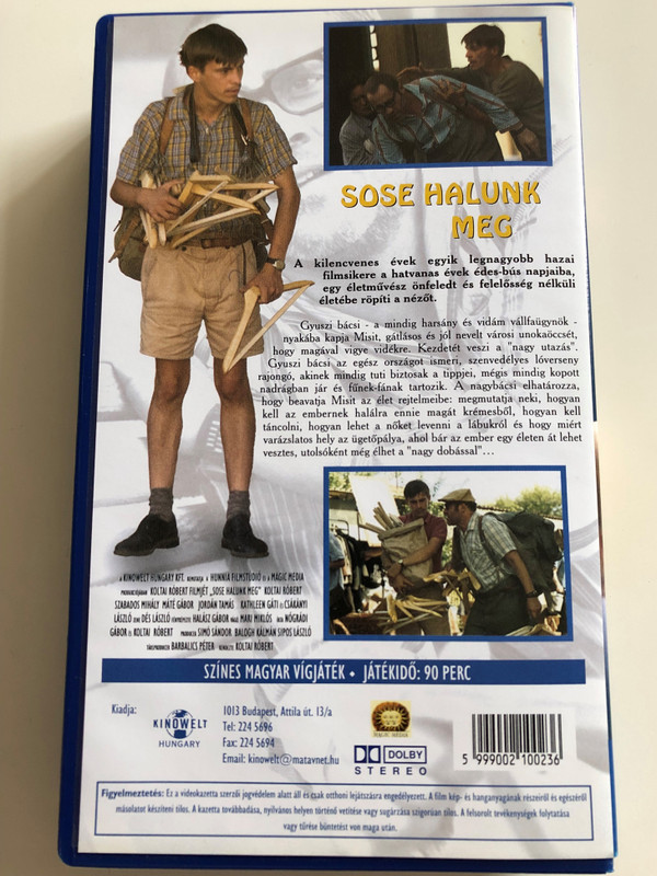  Sose Halunk Meg VHS 1992 / Directed by Koltai Róbert / Starring: Róbert Koltai, Mihály Szabados, Gábor Máté / Hungarian comedy (5999002100236