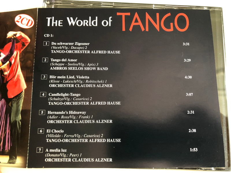 The World of Tango / Du Schwarzer Zieuner, Cielito Lindo, Jalousie, Tango Bolero, La Cumparsita, Olé Guapa and more... / Zyx Music 2 CD / Audio CD 1996 (090204484027)