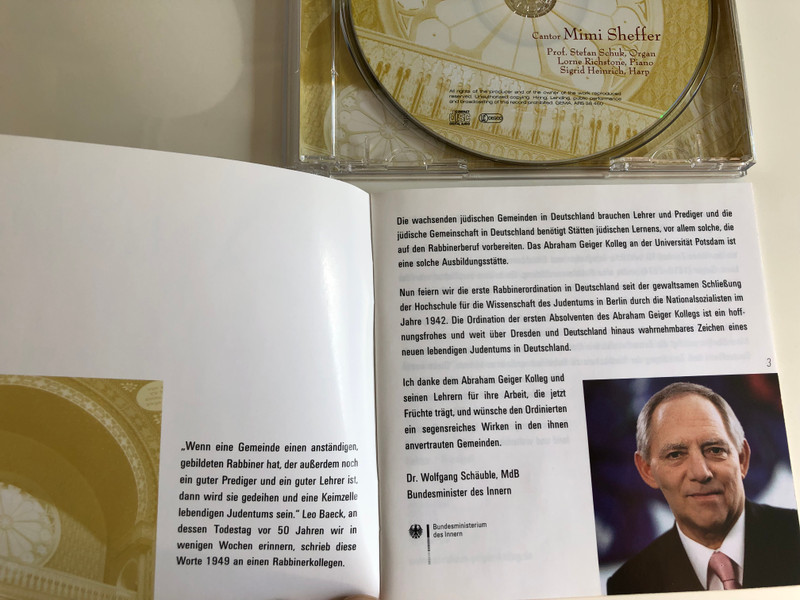 Cantorial Highlights 2 / Revival of Synagogue Music in Europe / Cantor Mimi Sheffer sings with Prof. Stefan Schuk, Organ / Lorne Richstone, Piano / Sigrid Heinrich, Harp / Audio CD 2006 (4260052384602)