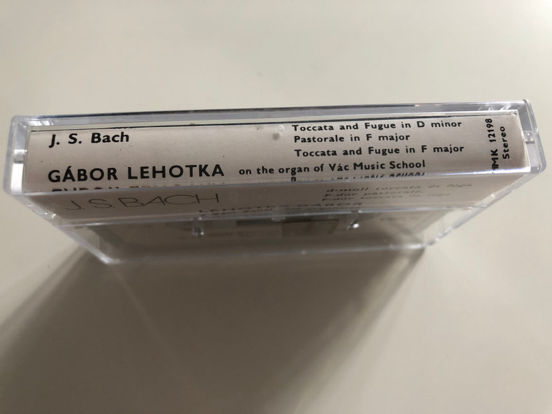 J.S.Bach - Toccata And Fugue In D Minor / Conducted: Gábor Lehotka ‎/ HUNGAROTON CASSETTE STEREO / MK 12198