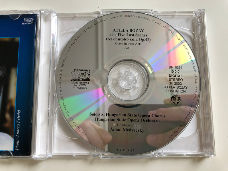 Attila Bozay - The Five Last Scenes / Opera in 3 acts / Az öt utolsó szín - Opera Három felvonásban / 2x Audio CD 2003 / Based on The Tragedy of Man by Imre Madách / BR0254-0255 (BR0254-0255)