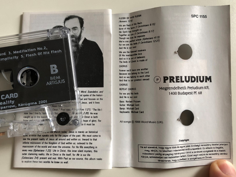 Michael Card ‎– Present Reality / Sparrow Records CASSETTE STEREO /‎ SPC 1155