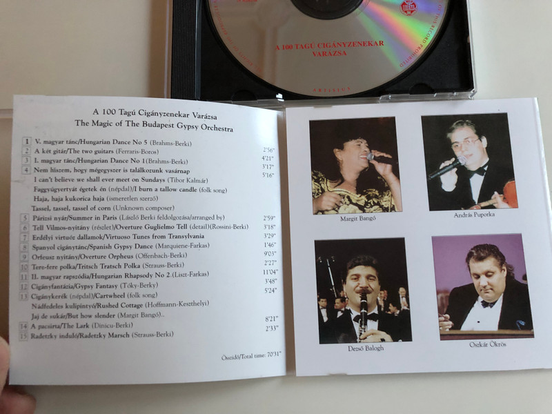  The Magic of the Budapest Gypsy Orchestra - A 100 Tagú Cigányzenekar Varázsa / Hungaroton Classic Audio CD 1997 / HCD 10305 (5991811030520)