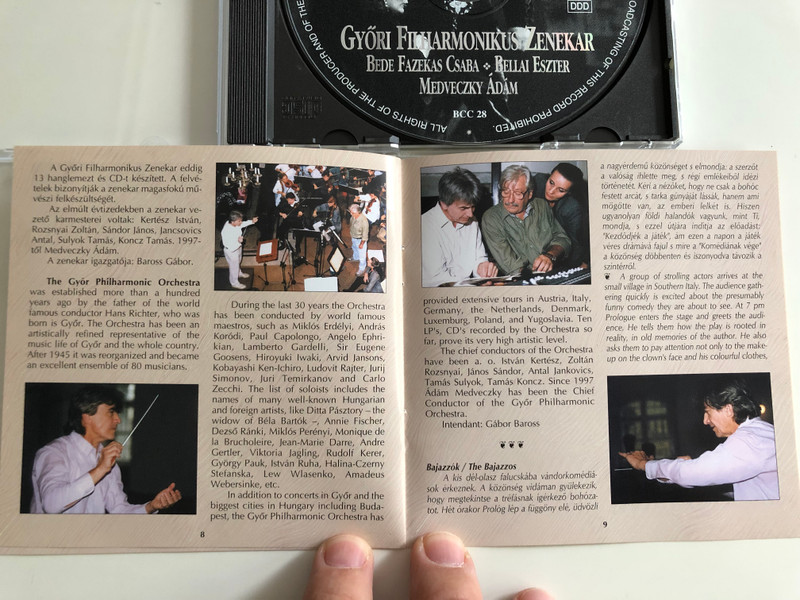 Bede Fazekas Csaba / Bellai Eszter / Bajazzok, Traviata, Parasztbecsület, Manon Lescaut, Trubadur, Gioconda, Faust, Rigoletto / Győri Filharmonikus Zenekar / Medveczky Ádám / DDD Audio CD 1998 / BCC 28