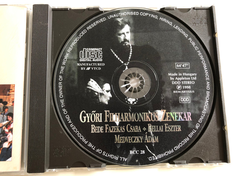 Bede Fazekas Csaba / Bellai Eszter / Bajazzok, Traviata, Parasztbecsület, Manon Lescaut, Trubadur, Gioconda, Faust, Rigoletto / Győri Filharmonikus Zenekar / Medveczky Ádám / DDD Audio CD 1998 / BCC 28